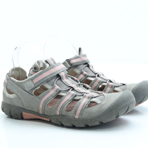 Air Fresh Womens Grey Polyester Fisherman Sandal UK 6 39 - Walking