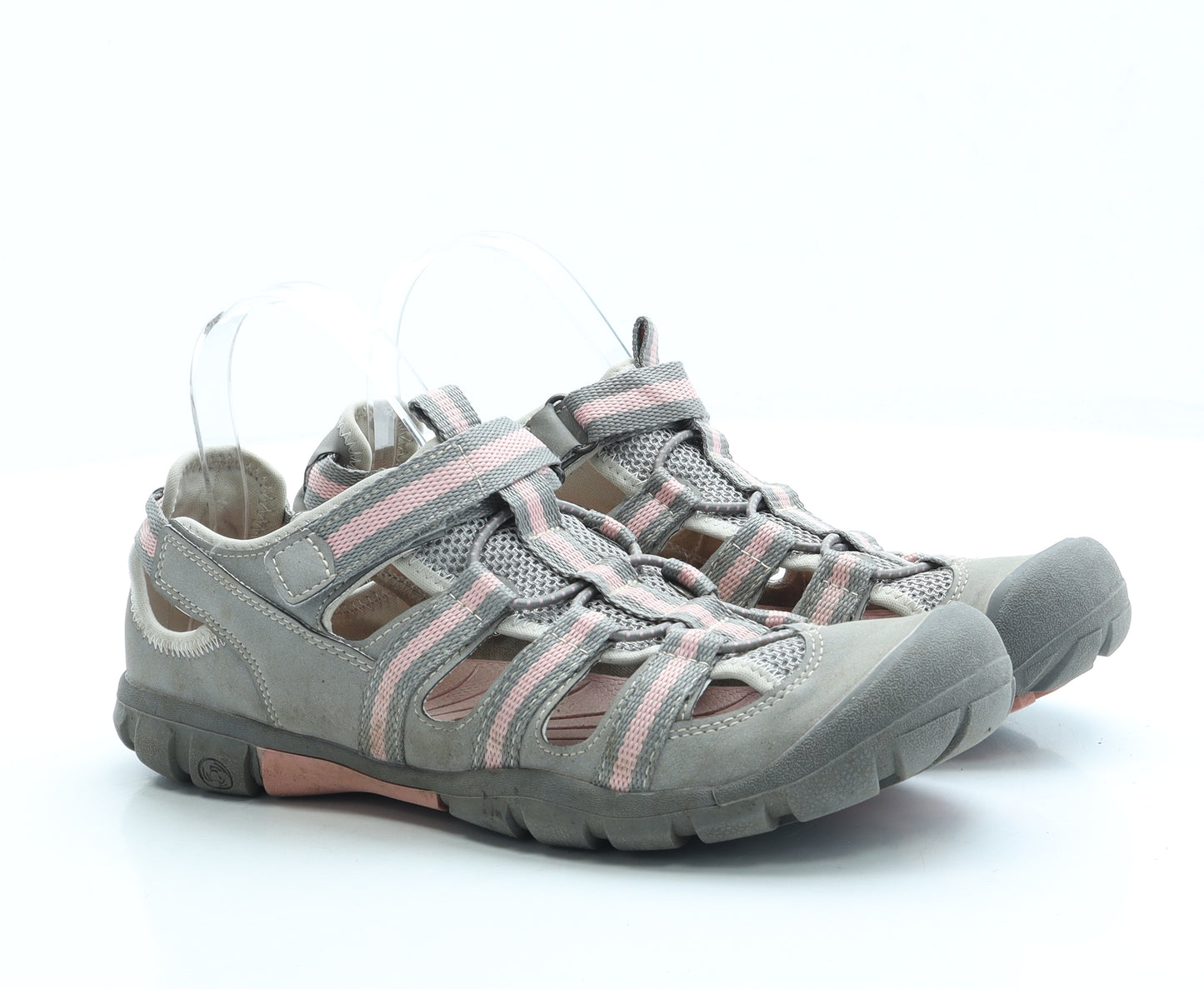 Air Fresh Womens Grey Polyester Fisherman Sandal UK 6 39 - Walking