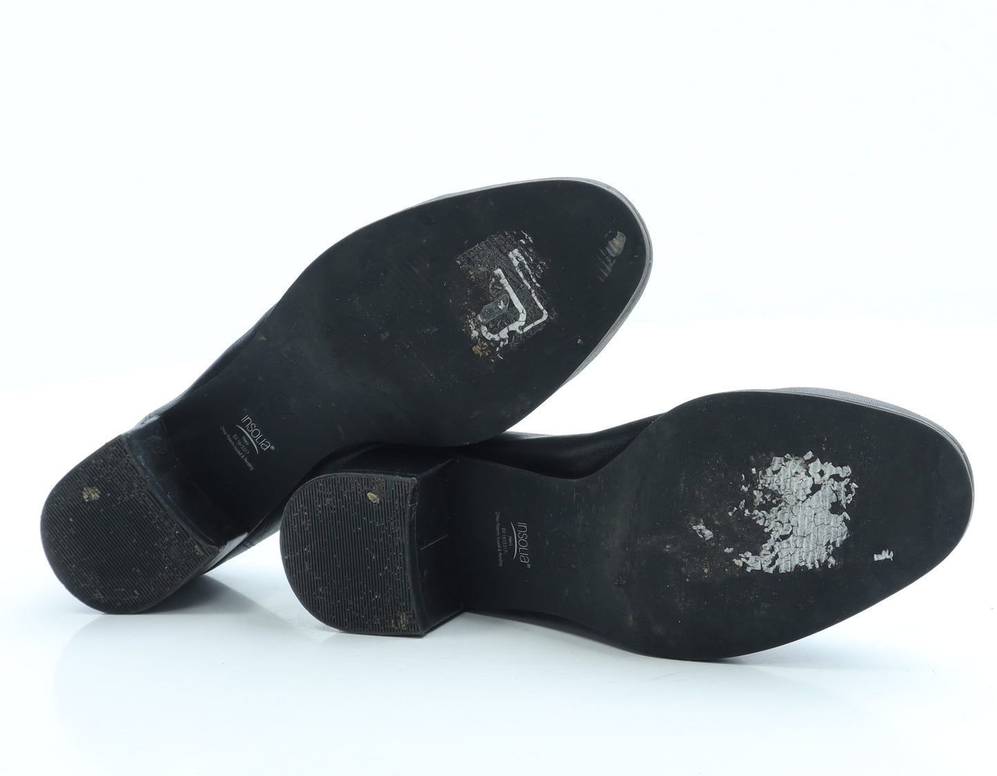 Marks and Spencer Womens Black Leather Court Heel UK 3.5