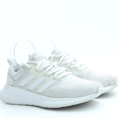 adidas Womens White Polyester Trainer UK 4 36.5