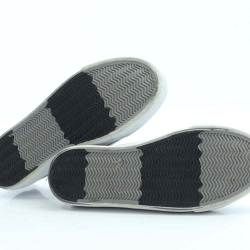 George Boys Grey Fabric Trainer UK 1 33