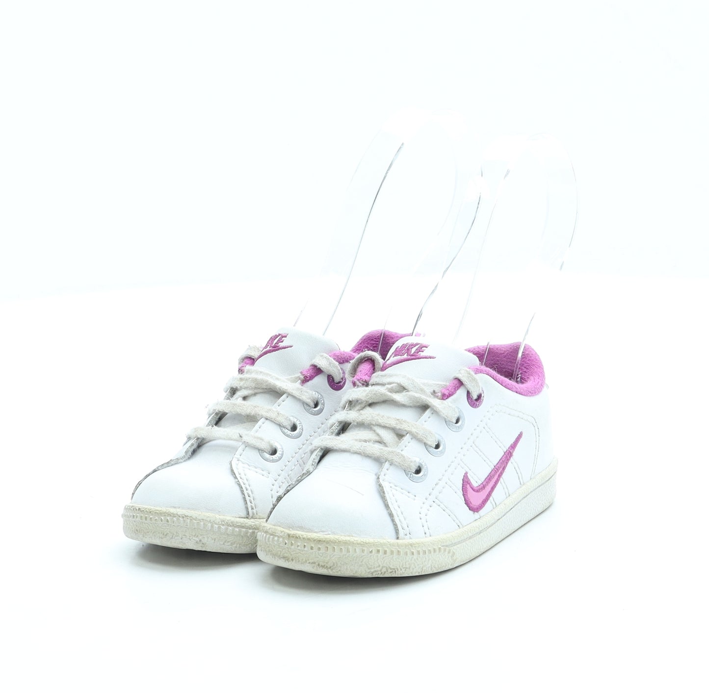 Nike Girls White Leather Trainer UK 5 21