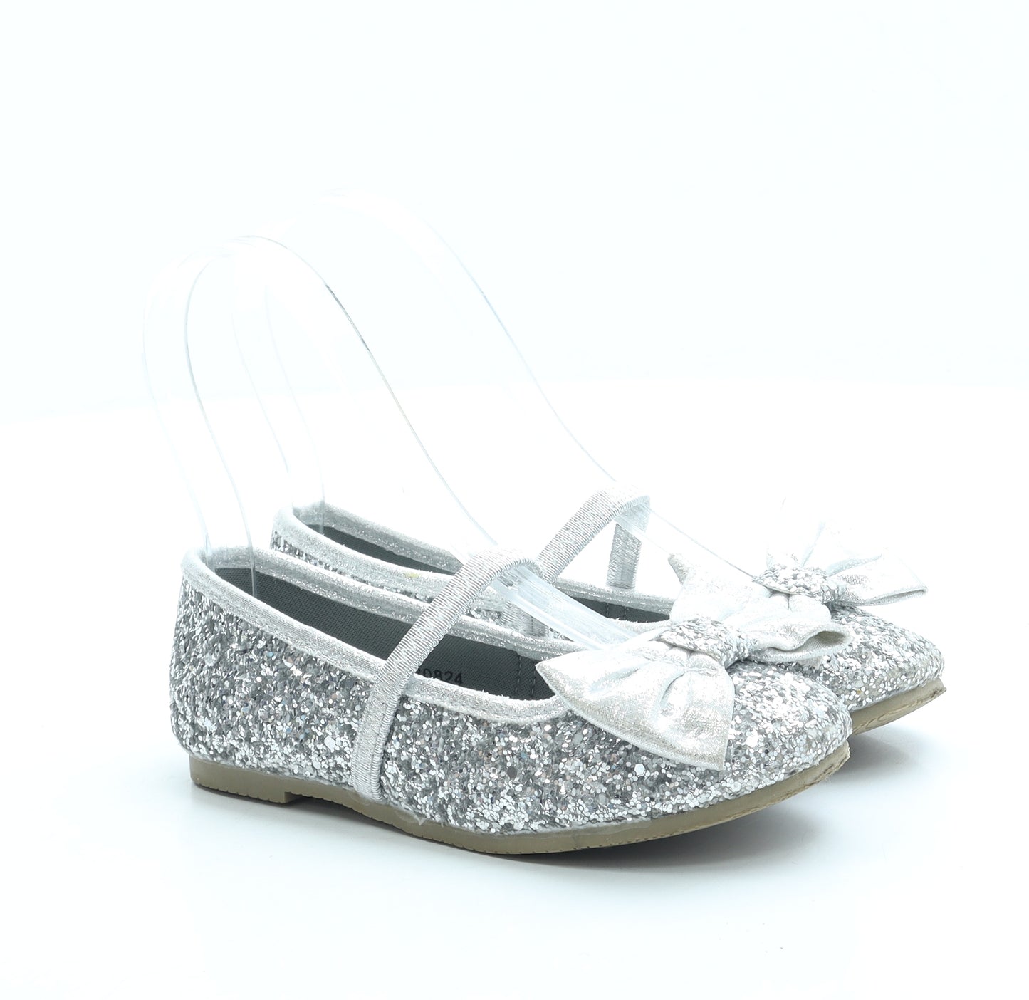Walkright Girls Silver Polyester Ballet Flat UK 11