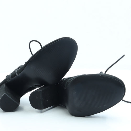 Peacocks Womens Black Suede Court Heel UK 4