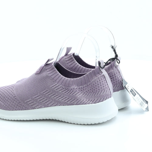Dunnes Womens Purple Polyester Slip On Flat UK 5 38