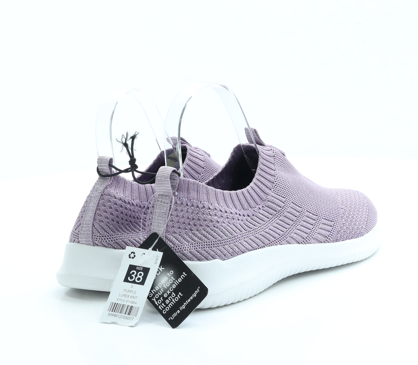 Dunnes Womens Purple Polyester Slip On Flat UK 5 38