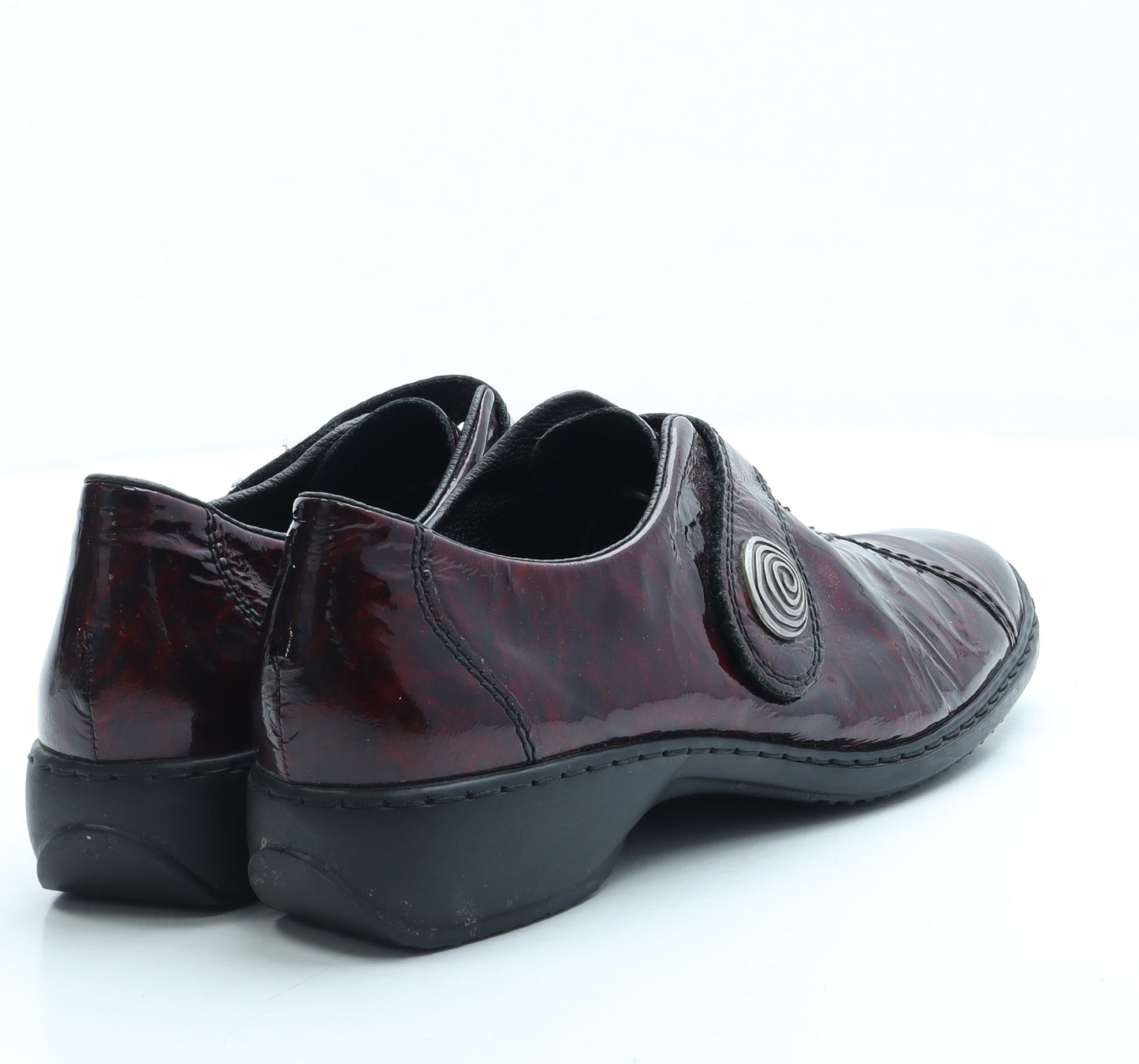 Rieker Womens Red Patent Leather Loafer Flat UK 8 42