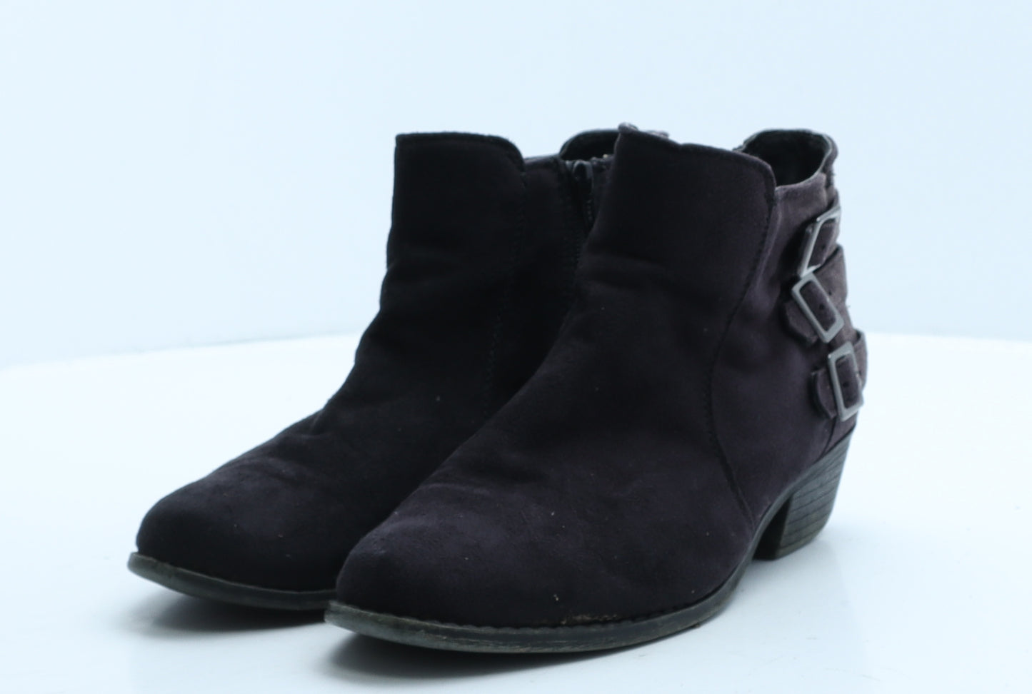F&F Womens Black Suede Bootie Boot UK 5 38