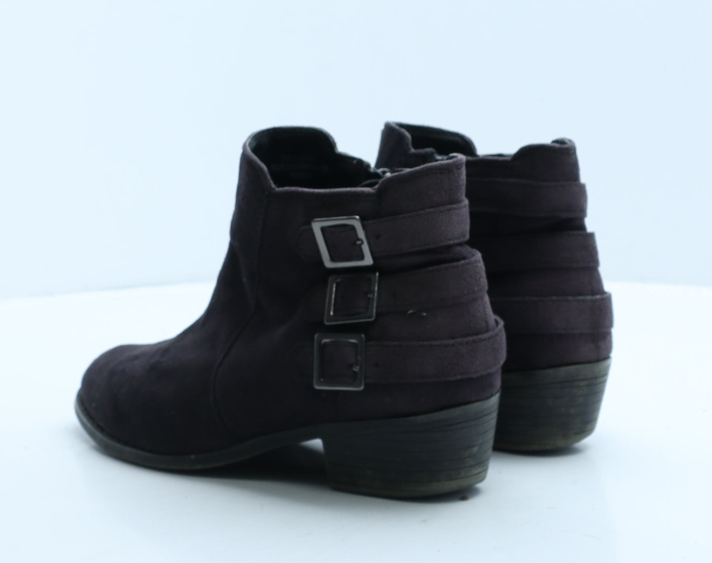 F&F Womens Black Suede Bootie Boot UK 5 38