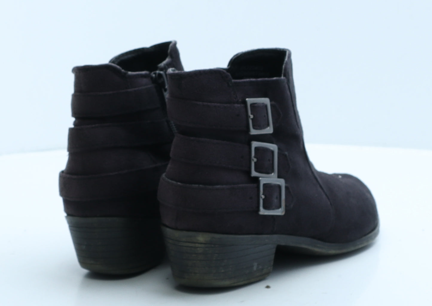 F&F Womens Black Suede Bootie Boot UK 5 38