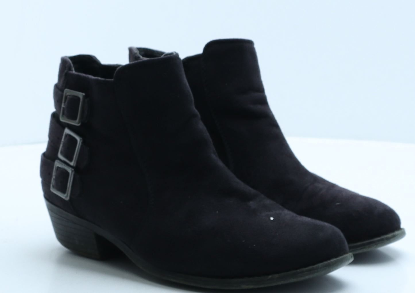 F&F Womens Black Suede Bootie Boot UK 5 38