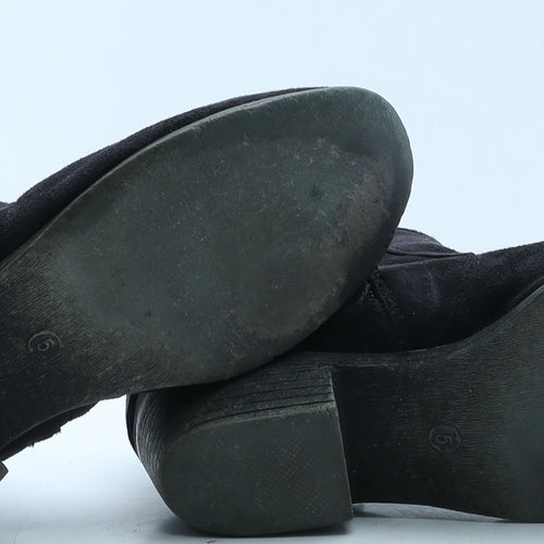 F&F Womens Black Suede Bootie Boot UK 5 38