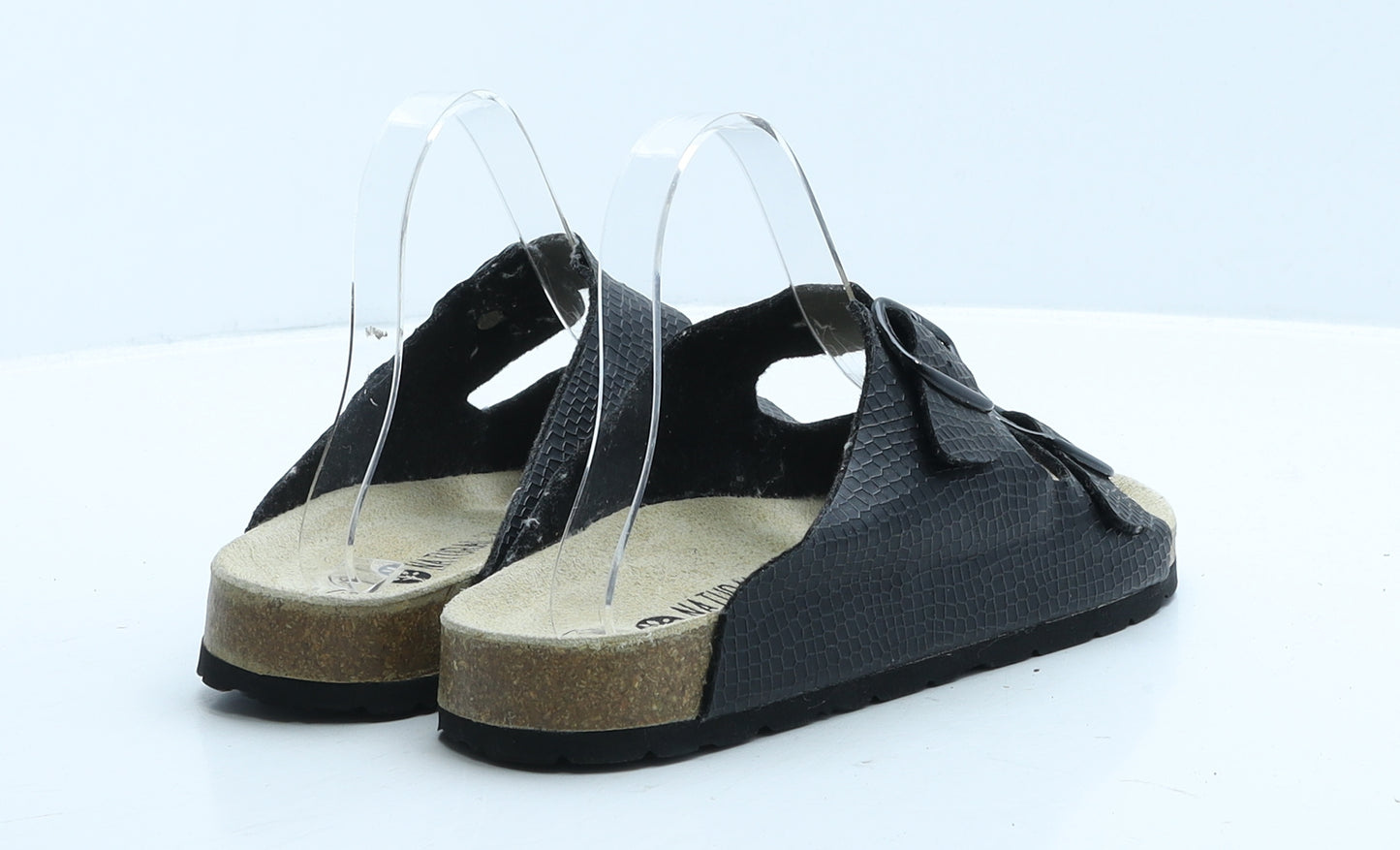 ESMARA Womens Black Leather Slip On Flat UK 5 38