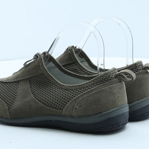 Cotton Traders Womens Brown Geometric Suede Loafer Casual UK 5