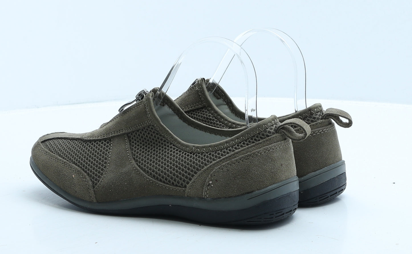 Cotton Traders Womens Brown Geometric Suede Loafer Casual UK 5