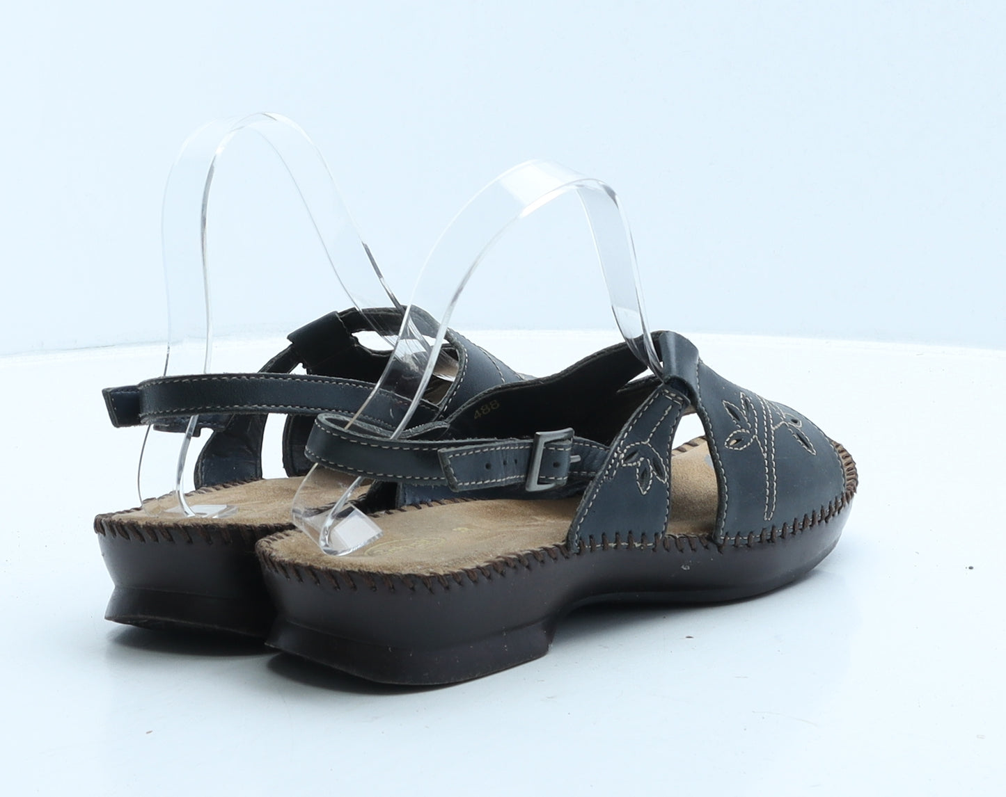 Dr. Scholl's Womens Black Colourblock Leather Slingback Sandal UK 5