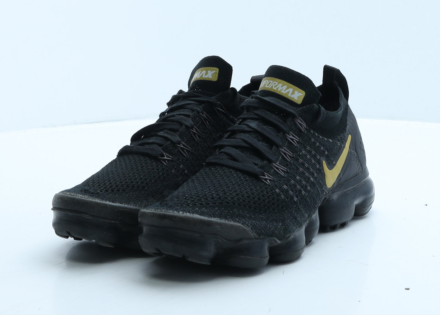 Nike Womens Black Geometric Polyester Trainer UK 5 38.5 - Nike Vapormax