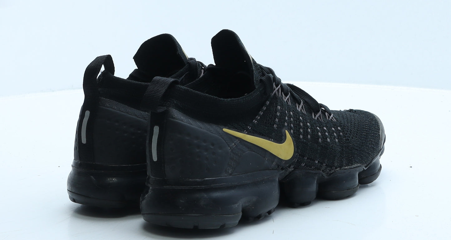 Nike Womens Black Geometric Polyester Trainer UK 5 38.5 - Nike Vapormax