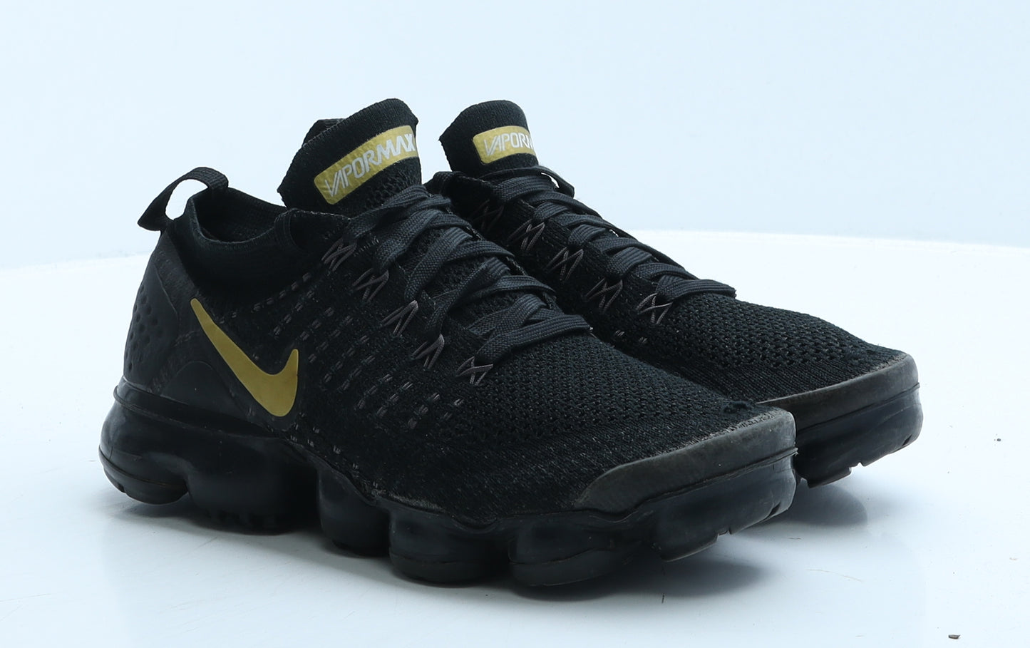 Nike Womens Black Geometric Polyester Trainer UK 5 38.5 - Nike Vapormax