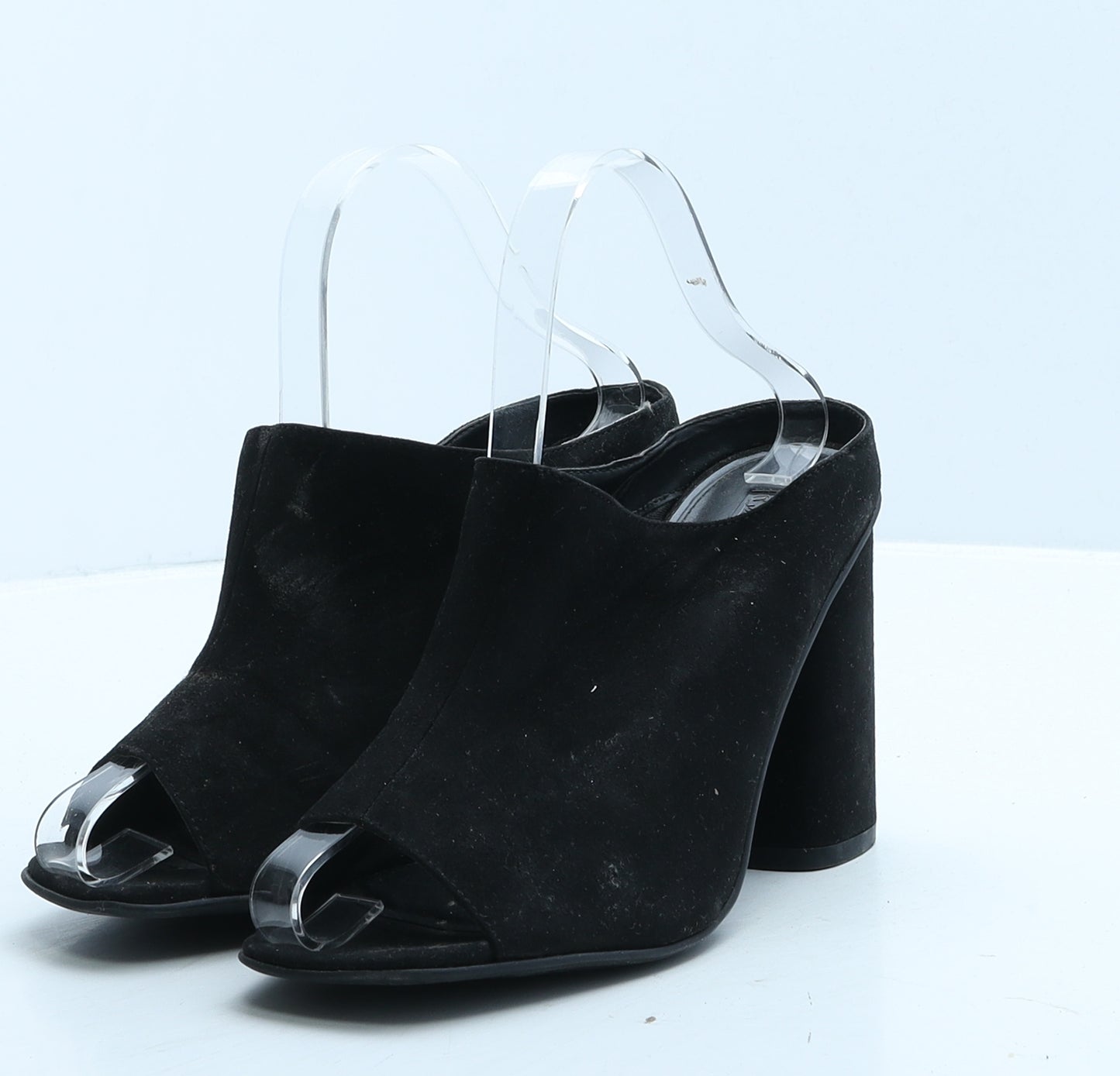 Miss Selfridge Womens Black Suede Mule Heel UK 5 38