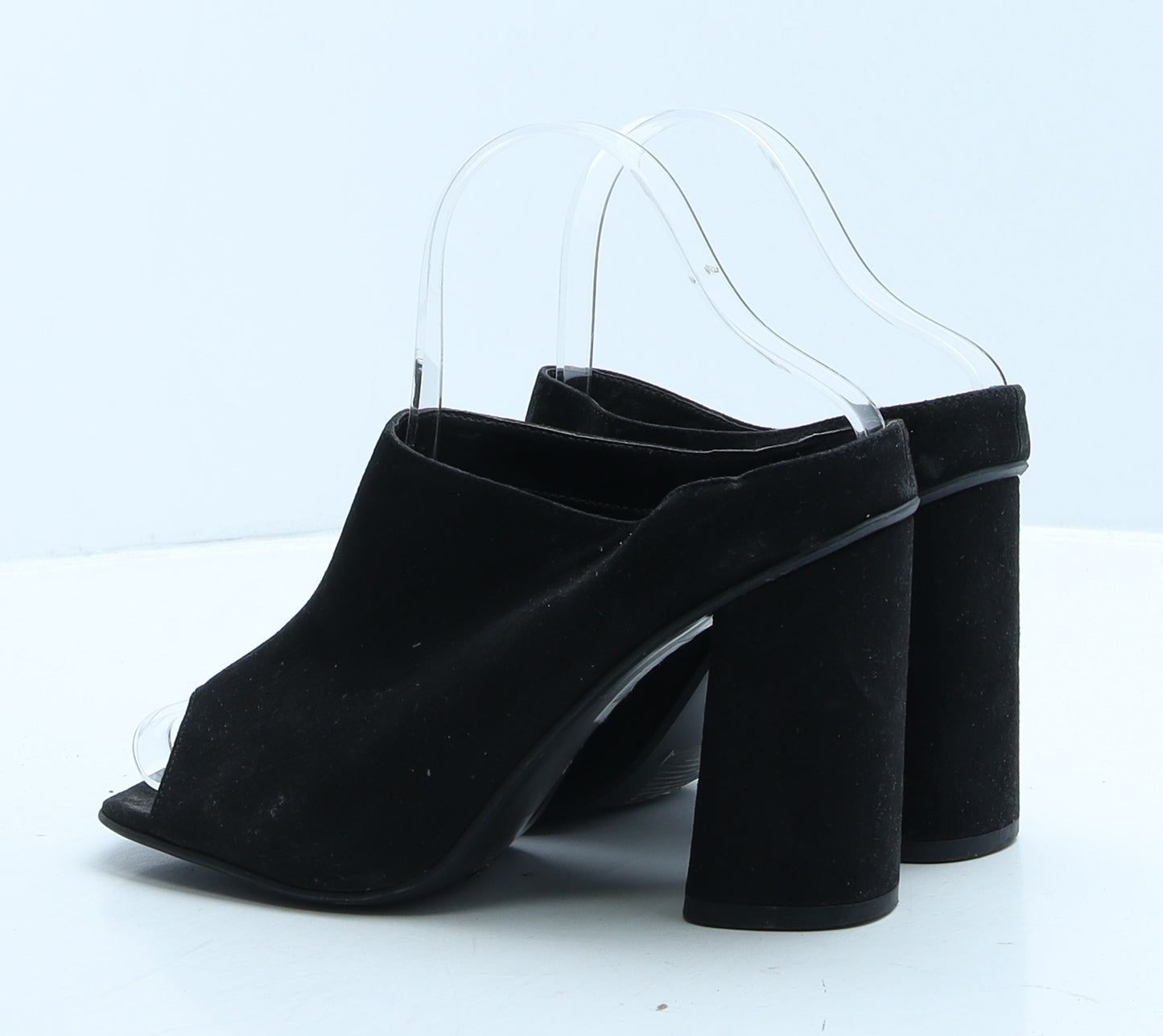 Miss Selfridge Womens Black Suede Mule Heel UK 5 38