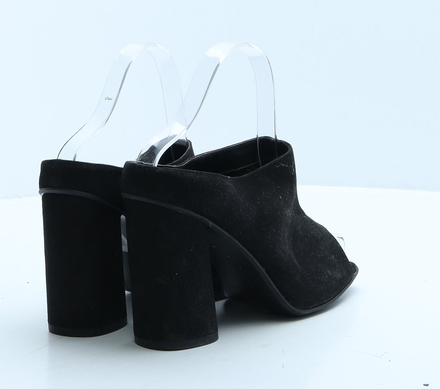 Miss Selfridge Womens Black Suede Mule Heel UK 5 38