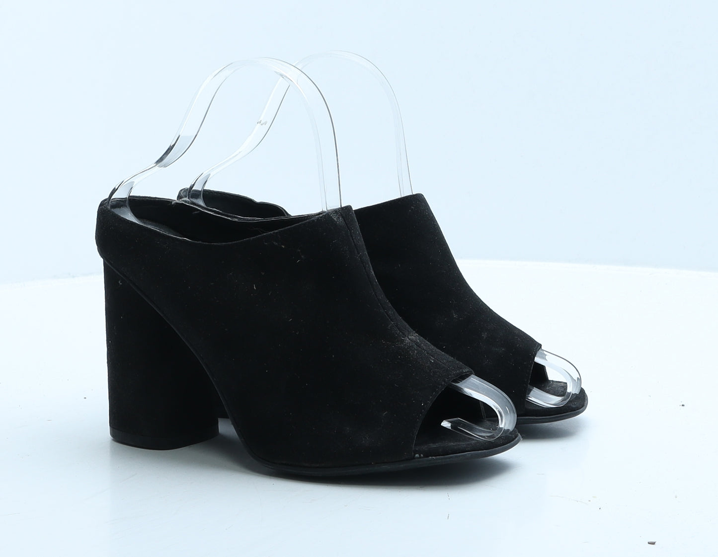 Miss Selfridge Womens Black Suede Mule Heel UK 5 38