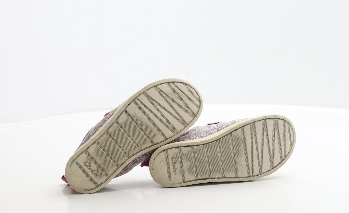Clarks Girls Pink Floral Fabric Trainer UK 9
