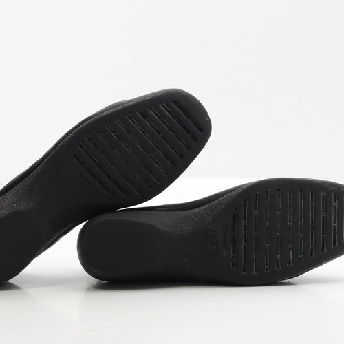 Preworn Womens Black Leather Court Heel UK 3 36