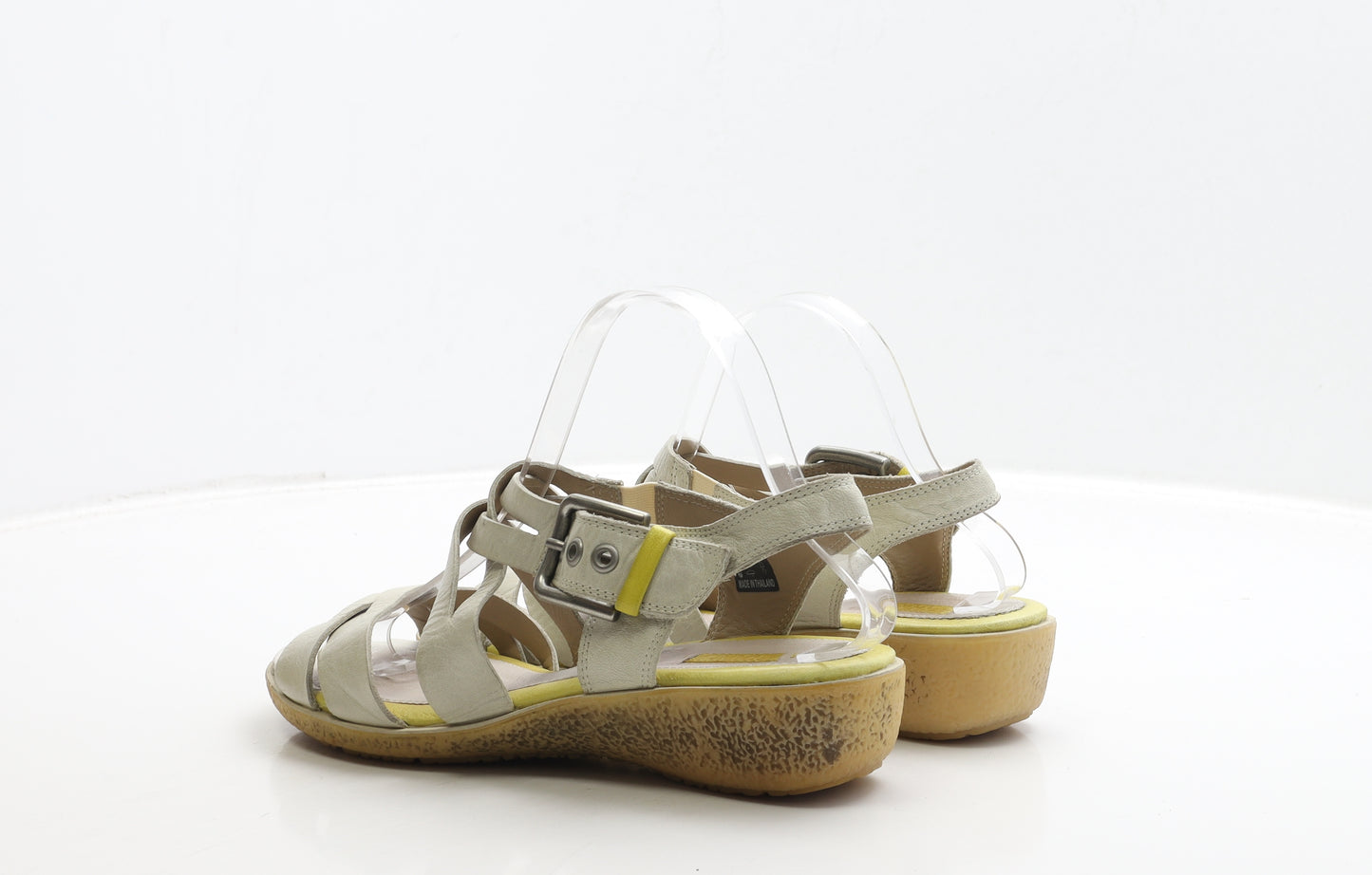 ECCO Womens Grey Leather Strappy Sandal UK 7 40
