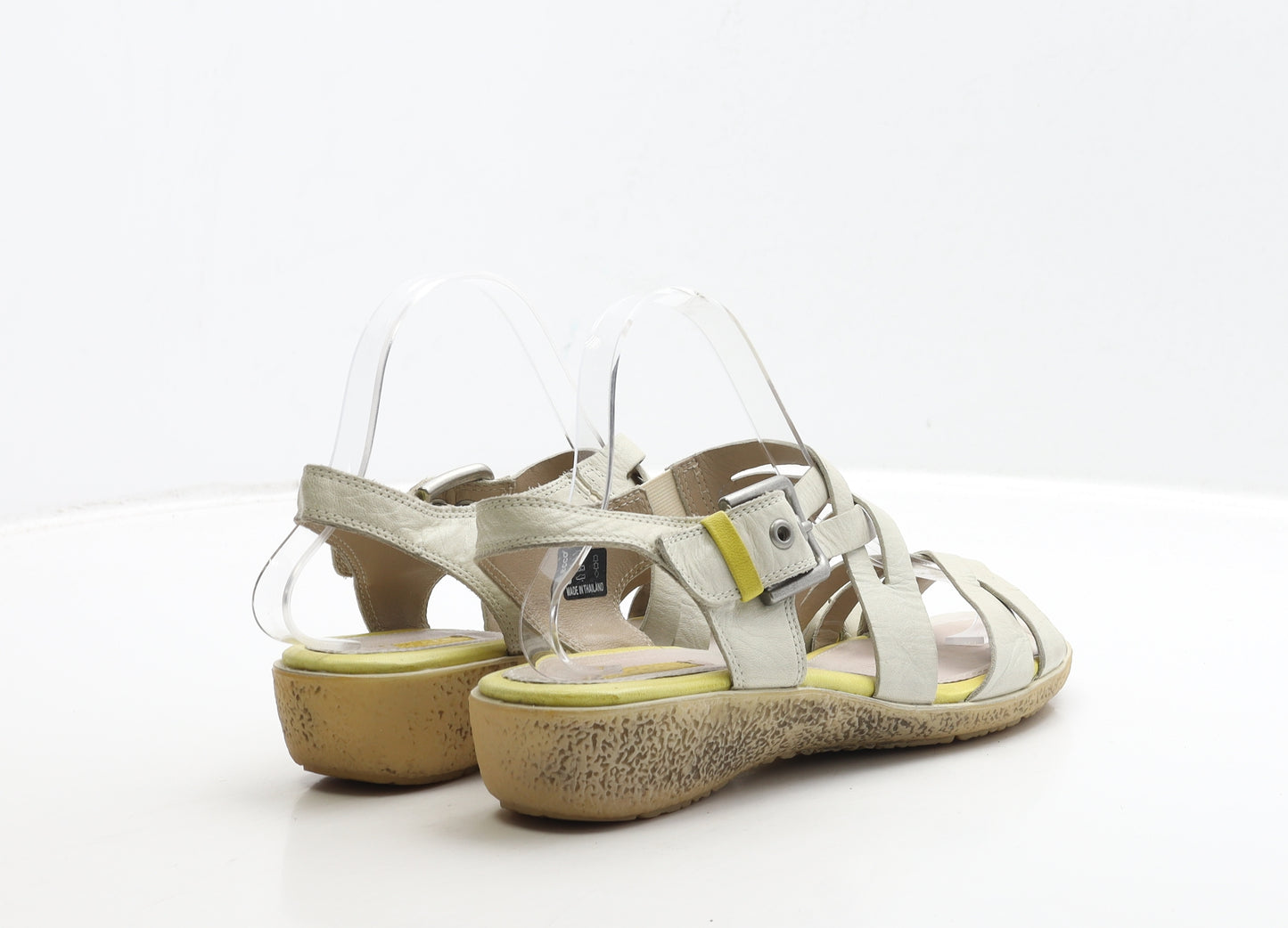 ECCO Womens Grey Leather Strappy Sandal UK 7 40