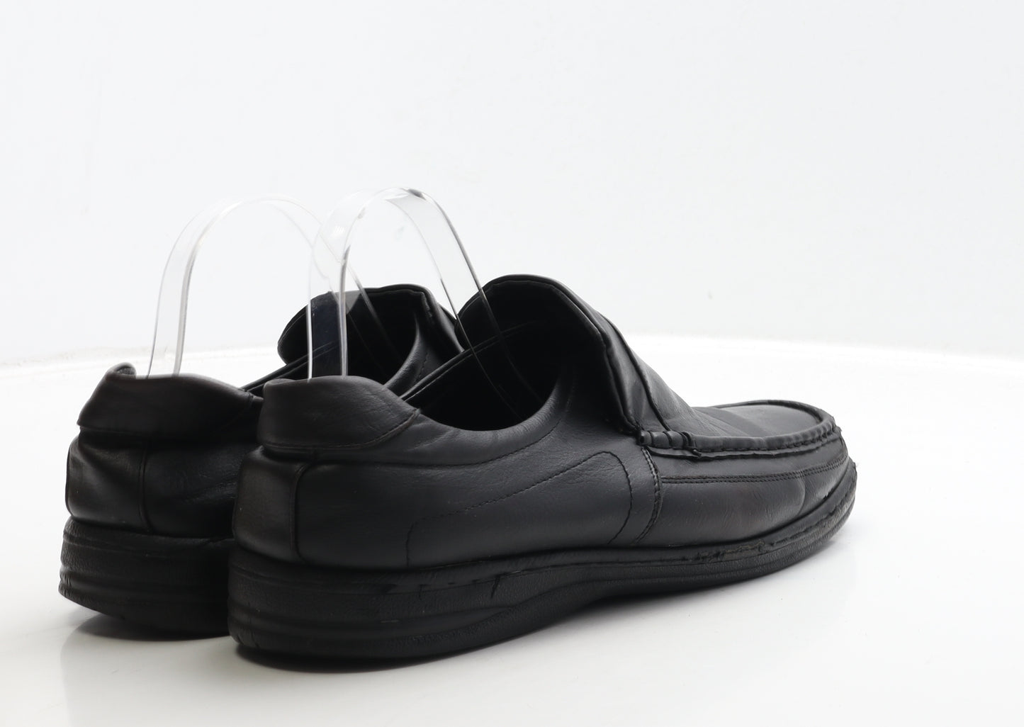 Soft Originals Mens Black Leather Loafer Casual UK 9
