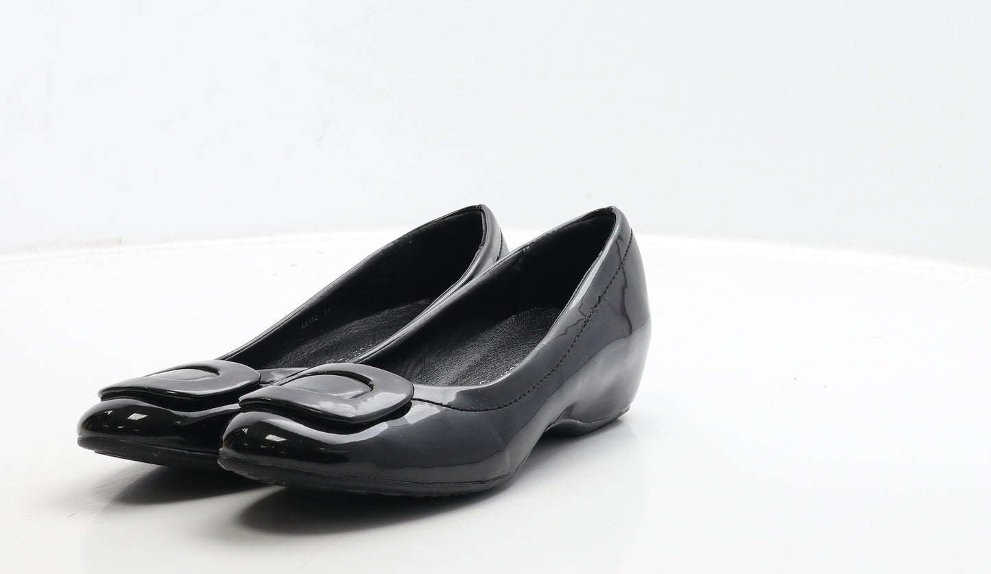 Carolina Boix Womens Black Patent Leather Ballet Flat UK 5 38