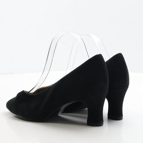 Preworn Womens Black Suede Court Heel UK 7
