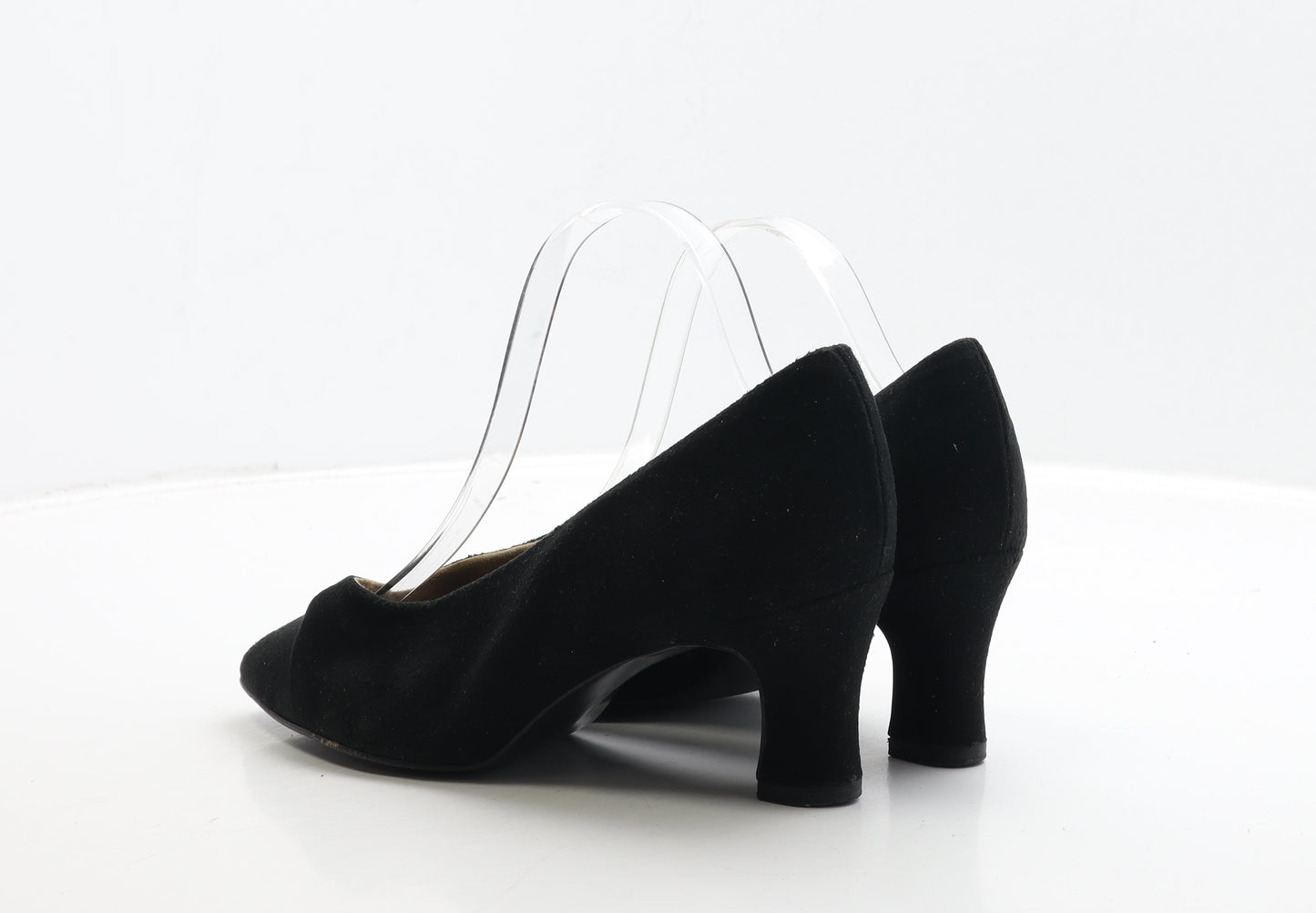 Preworn Womens Black Suede Court Heel UK 7