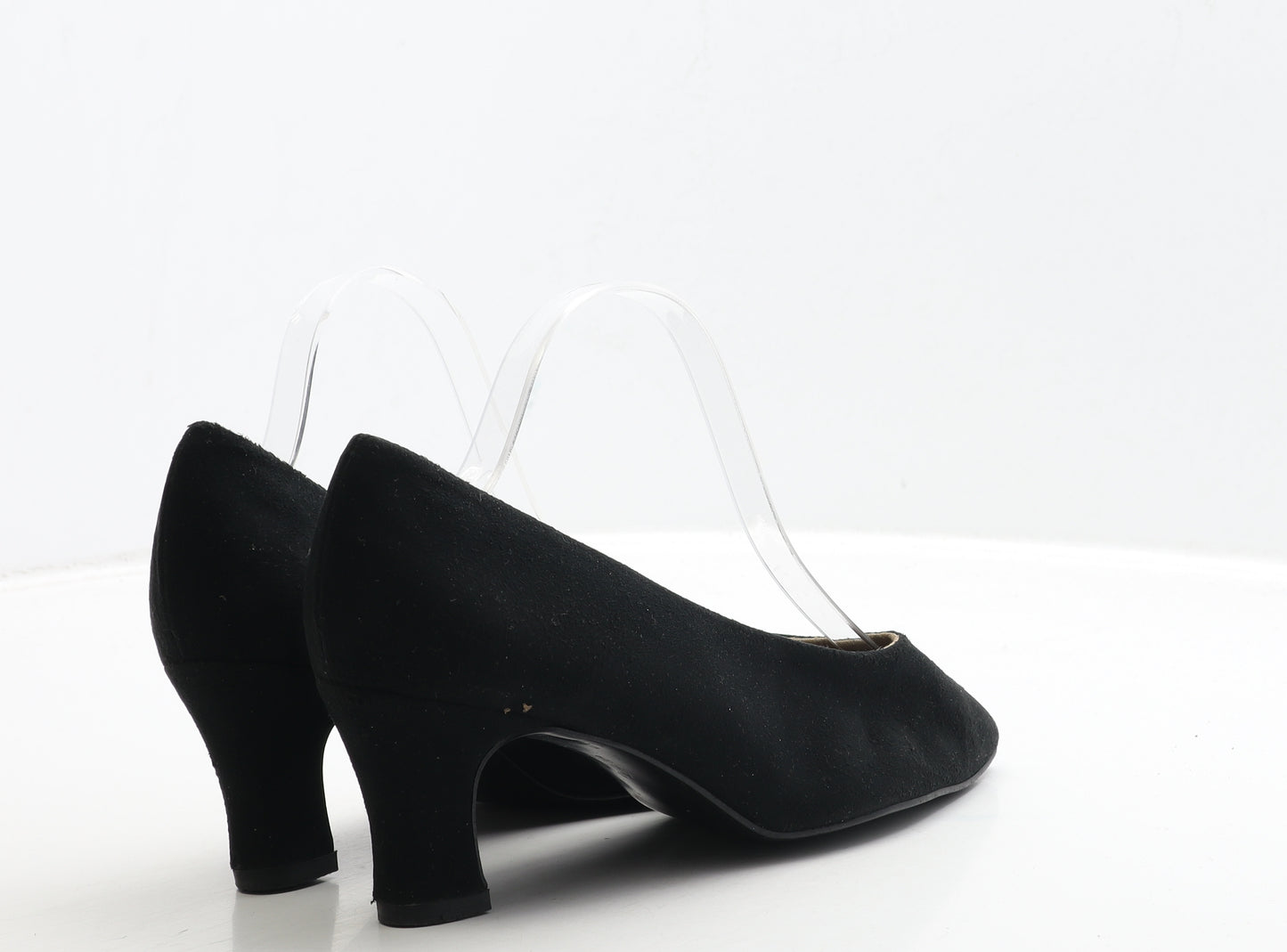 Preworn Womens Black Suede Court Heel UK 7