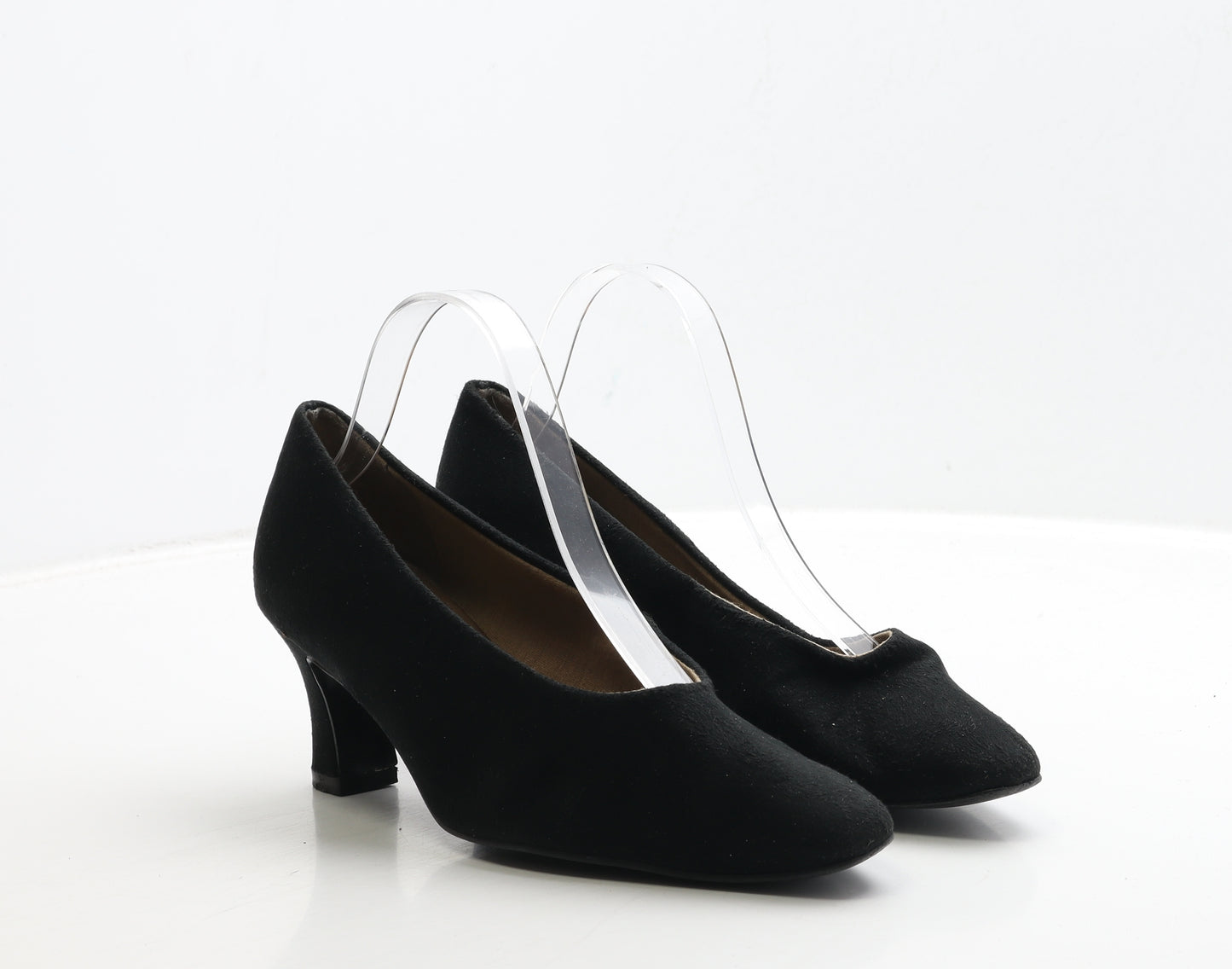 Preworn Womens Black Suede Court Heel UK 7
