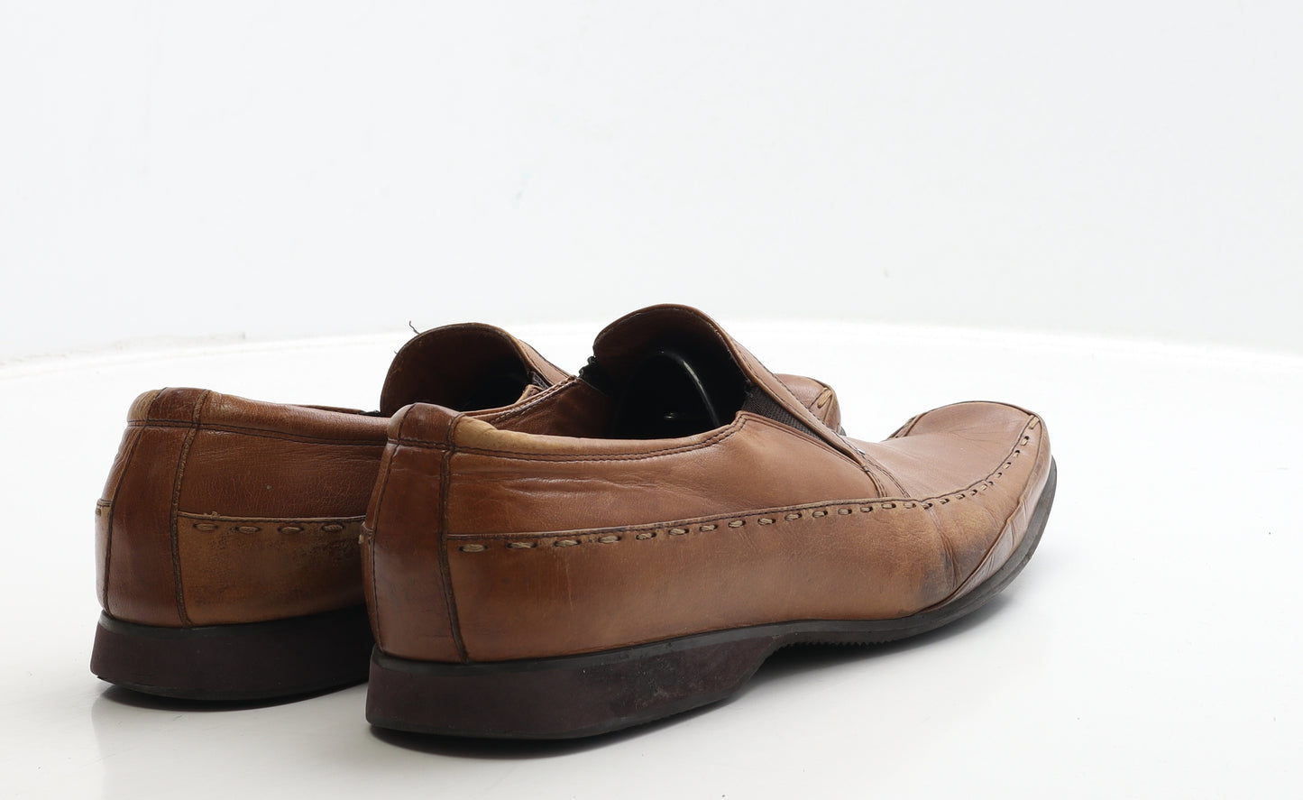 Azor Mens Brown Leather Loafer Casual UK 9 43 - Estimated UK Size 9