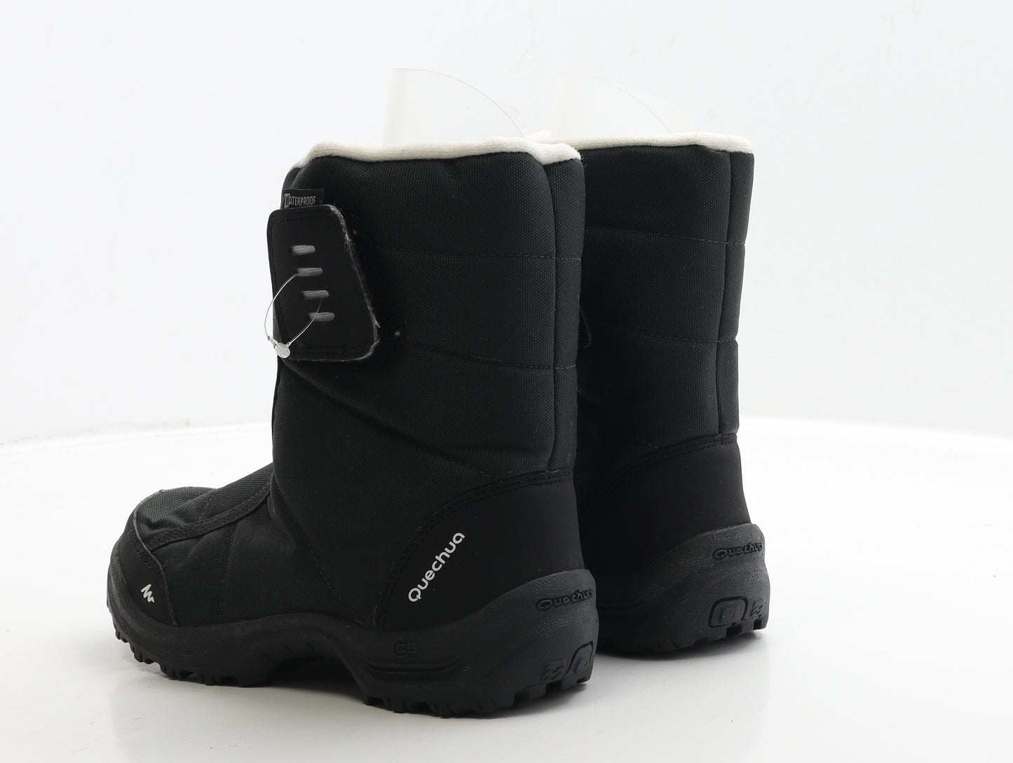 DECATHLON Boys Black Polyester Snow Boot Boot UK 2 35 - Estimated UK Size 2