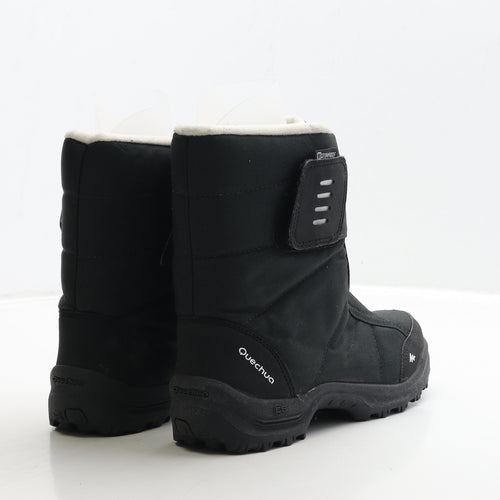DECATHLON Boys Black Polyester Snow Boot Boot UK 2 35 - Estimated UK Size 2