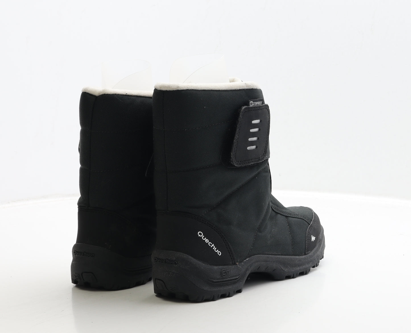 DECATHLON Boys Black Polyester Snow Boot Boot UK 2 35 - Estimated UK Size 2