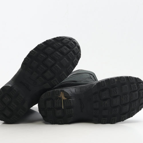 DECATHLON Boys Black Polyester Snow Boot Boot UK 2 35 - Estimated UK Size 2