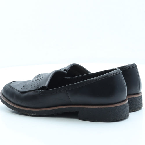Clarks Womens Black Leather Loafer Flat UK 8 42