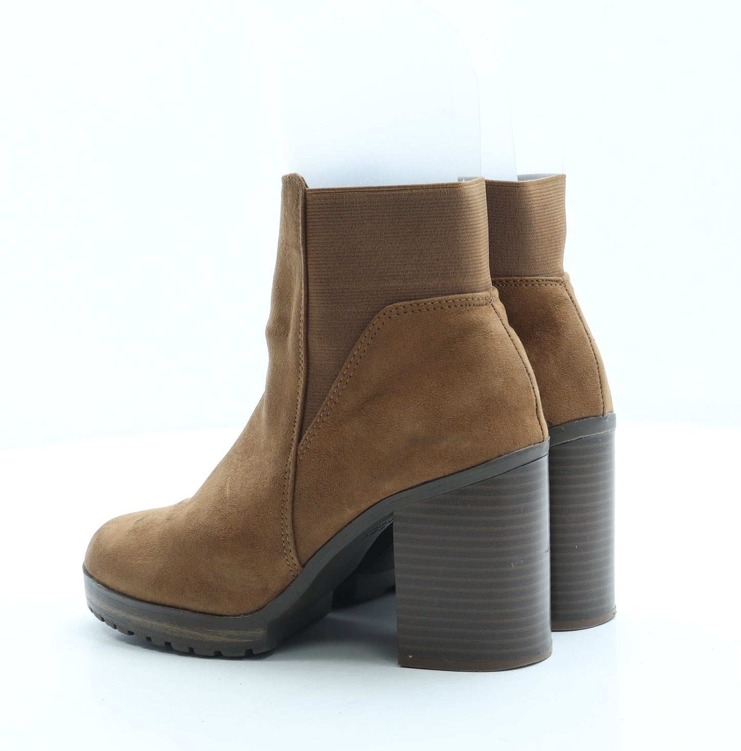 Primark Womens Brown Suede Bootie Boot UK 4 37 US 6