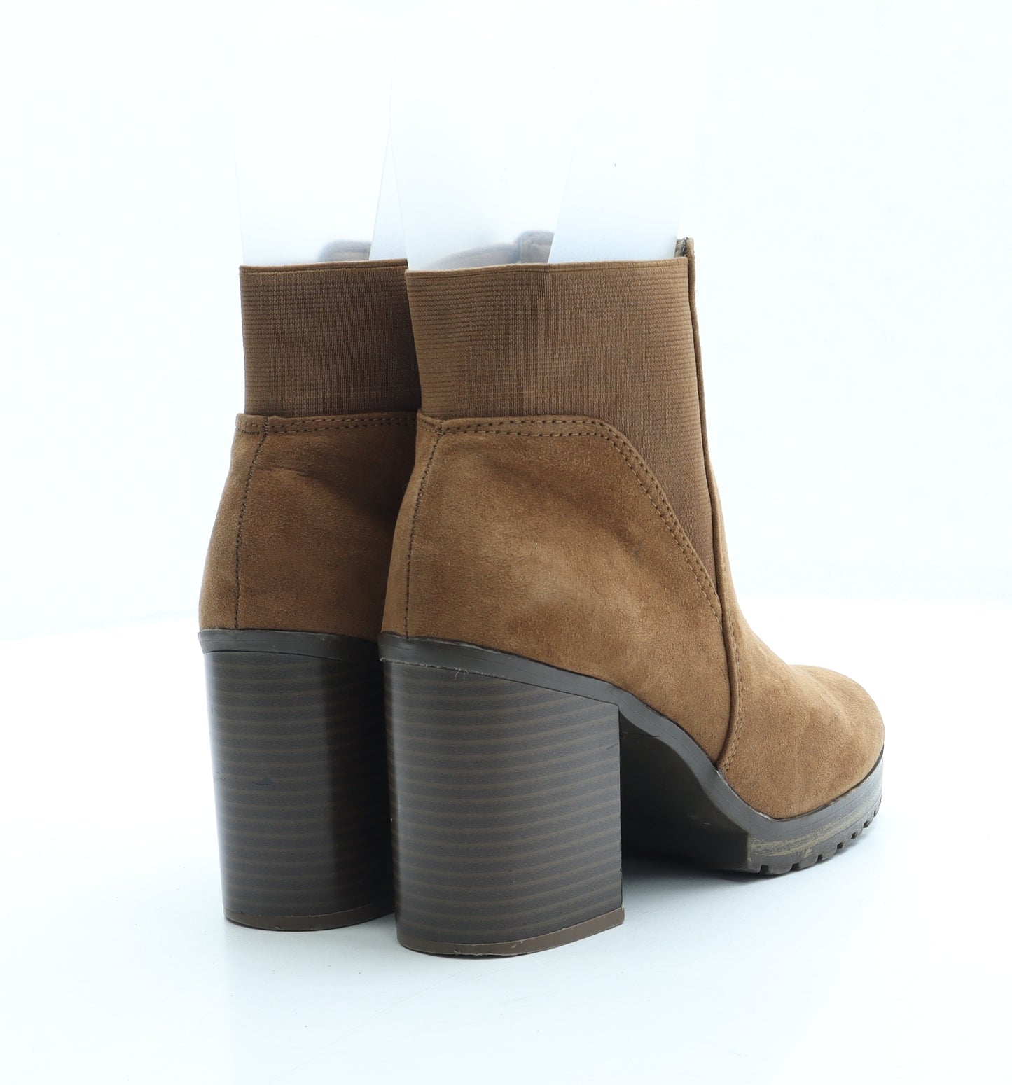 Primark Womens Brown Suede Bootie Boot UK 4 37 US 6
