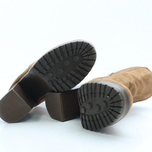 Primark Womens Brown Suede Bootie Boot UK 4 37 US 6