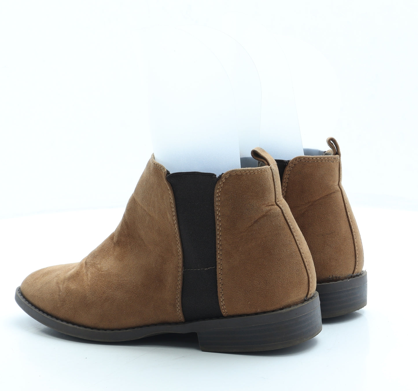 Primark Womens Brown Suede Chelsea Boot UK 6 39 US 8 - Wide Fit