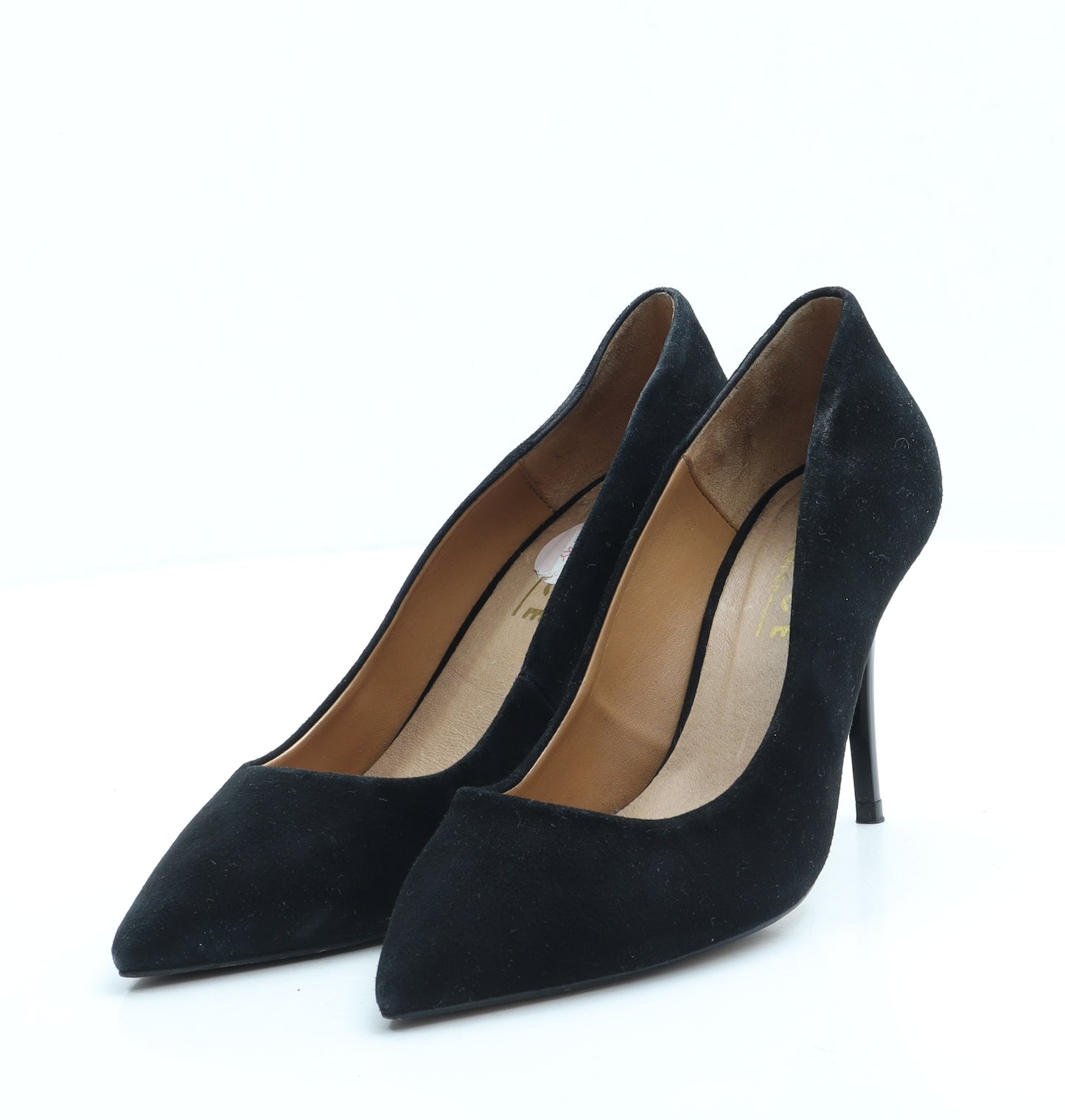 OFFICE Womens Black Suede Court Heel UK 5 38 - Estimated UK Size 5