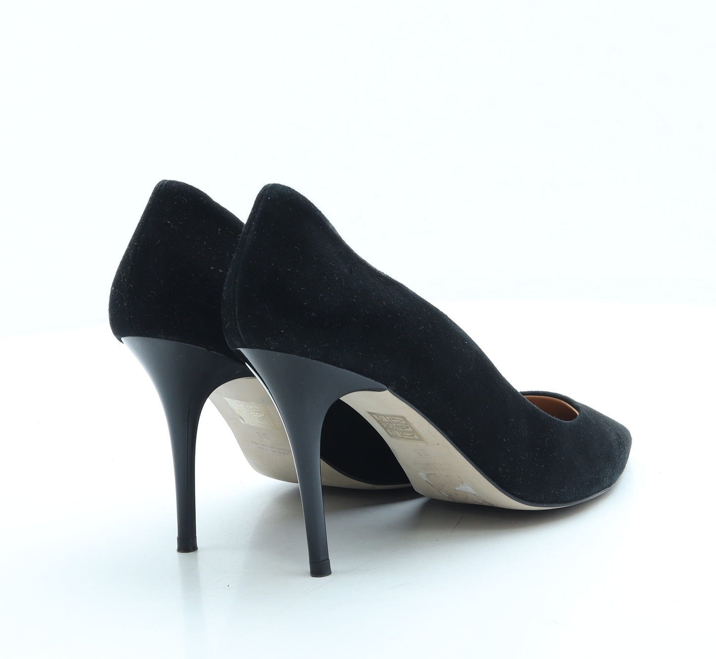 OFFICE Womens Black Suede Court Heel UK 5 38 - Estimated UK Size 5