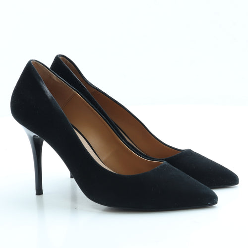 OFFICE Womens Black Suede Court Heel UK 5 38 - Estimated UK Size 5